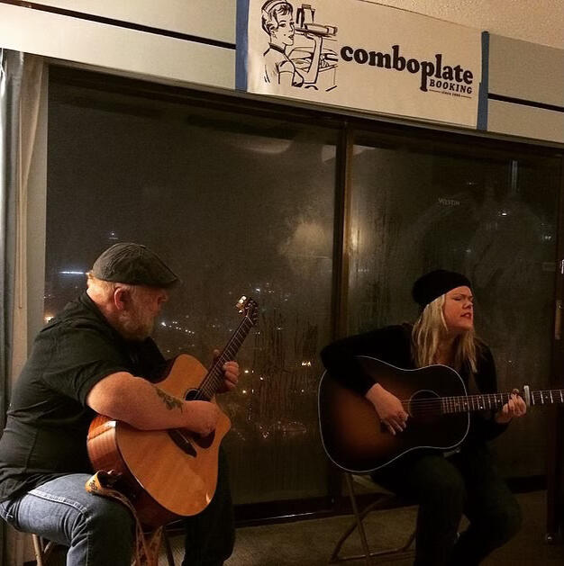 with Redd Volkeart at Folk Alliance